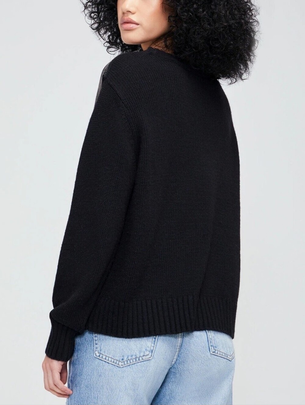 WILDFOX Sympatico Wool Blend Fringe Pullover Sweater – NWTG – Black – Size M - Picture 9 of 9